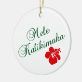 Mele Kalikimaka Keramisch Ornament (Links)