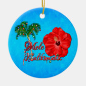 Mele Kalikimaka Keramisch Ornament (Voorkant)