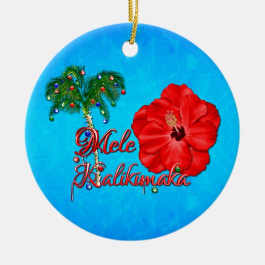 Mele Kalikimaka Keramisch Ornament (Voorkant)