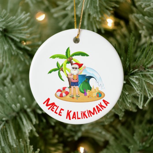 Mele Kalikimaka Keramisch Ornament (Boom)