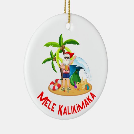 Mele Kalikimaka Keramisch Ornament (Rechts)