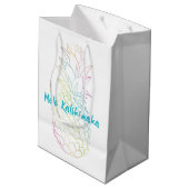 Mele Kalikimaka Kerst Ananas Tropisch Medium Cadeauzakje (Achterkant Gekanteld)