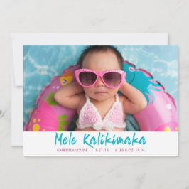 Mele Kalikimaka Kerst Baby Geboorte Vakantie Foto Feestdagenkaart