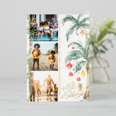 Mele Kalikimaka | Kerst Foto Collage Kaart (Staand Voorkant)