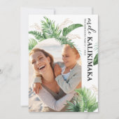 Mele Kalikimaka Kerst Foto Kerstmis Feestdagenkaart (Voorkant)