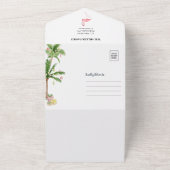 mele kalikimaka kerst gevouwen Fotokaart All In One Uitnodiging (Buitenkant)