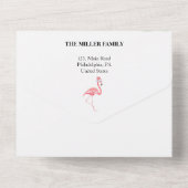 mele kalikimaka kerst gevouwen Fotokaart All In One Uitnodiging (Achterkant)