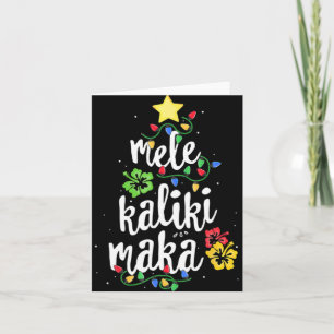 Mele Kalikimaka Kerst Hawaiian T Shirt Kaart