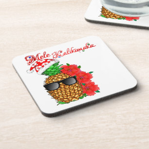 Mele Kalikimaka kerstananas Bier Onderzetter