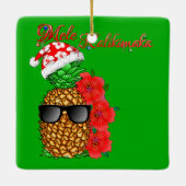 Mele Kalikimaka kerstananas Keramisch Ornament (Achterkant)