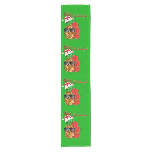 Mele Kalikimaka kerstananas Korte Tafelloper (Voorkant)