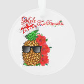 Mele Kalikimaka kerstananas Ornament (achterkant)
