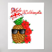 Mele Kalikimaka kerstananas Poster (Voorkant)