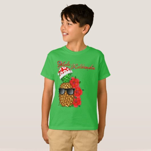 Mele Kalikimaka kerstananas T-shirt (Voorkant volledig)