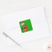 Mele Kalikimaka kerstananas Vierkante Sticker (Envelop)