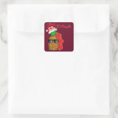 Mele Kalikimaka kerstananas Vierkante Sticker (Tas)