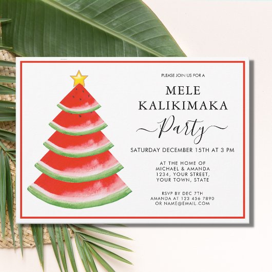 Mele Kalikimaka kerstboomfeest Kaart