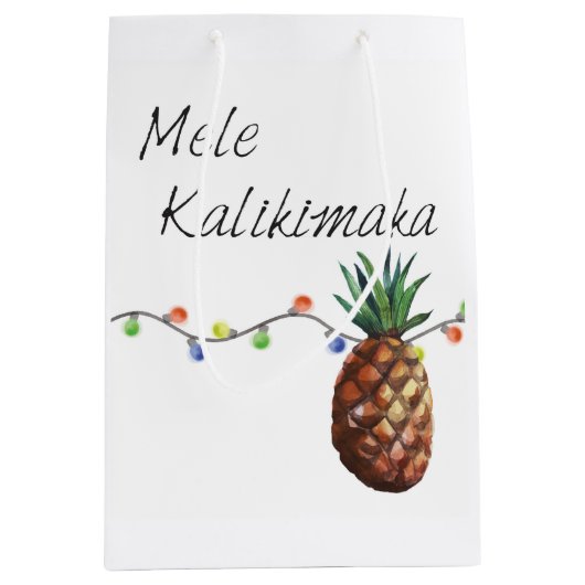 Mele Kalikimaka - kerstcadeau Medium Cadeauzakje (Voorkant)
