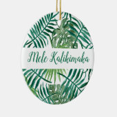 Mele Kalikimaka Kerstfeestdag Typografie Keramisch Ornament (Rechts)