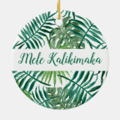 Mele Kalikimaka Kerstfeestdag Typografie Keramisch Ornament (Achterkant)