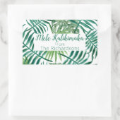 Mele Kalikimaka Kerstfeestdag Typografie Rechthoekige Sticker (Tas)