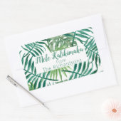 Mele Kalikimaka Kerstfeestdag Typografie Rechthoekige Sticker (Envelop)