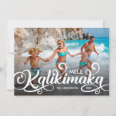 Mele Kalikimaka kerstfoto Feestdagenkaart (Voorkant)