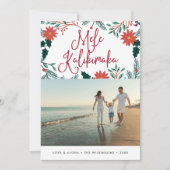 Mele Kalikimaka | Kerstfoto in Hawaiian Feestdagenkaart (Voorkant)