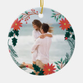 Mele Kalikimaka | Kerstfoto in Hawaiian Keramisch Ornament (Voorkant)