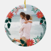 Mele Kalikimaka | Kerstfoto in Hawaiian Keramisch Ornament (Achterkant)