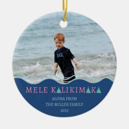 Mele Kalikimaka kerstfoto Keramisch Ornament