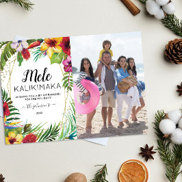 Mele Kalikimaka kerstfotokaartje Feestdagenkaart