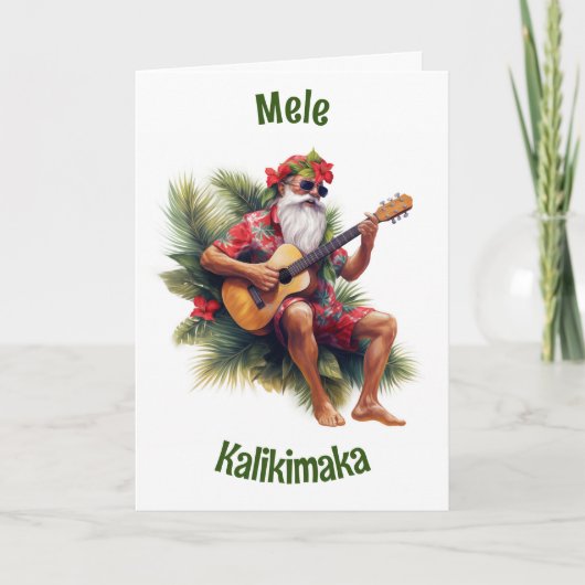 Mele Kalikimaka kerstKaart Bedankkaart (Voorkant)