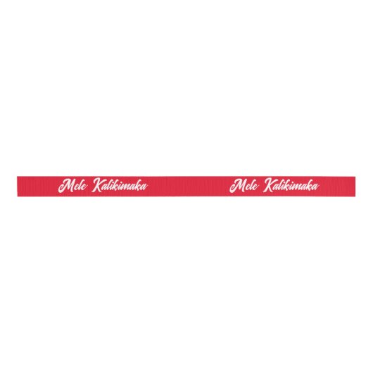 Mele Kalikimaka Kerstlint Grosgrain Lint (Voorkant)