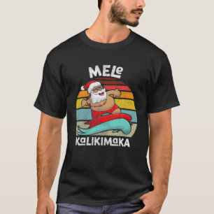 Mele Kalikimaka kerstMannen Apparel Funny Surf S T-shirt
