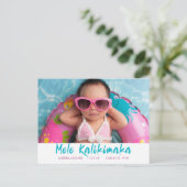 Mele Kalikimaka Kerstmis Baby Holiday Foto Feestdagenkaart (Staand voorkant)