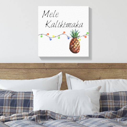 Mele Kalikimaka - Kerstmis Canvas Print (Insitu (Slaapkamer))