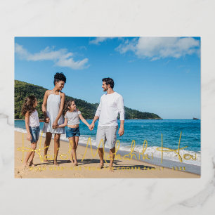 Mele Kalikimaka Kerstmis Familie Foto Ansichtkaa Folie Feestdagen Briefkaart