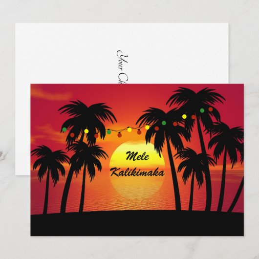 Mele Kalikimaka Kerstmis Feestdagenkaart (Voorkant / Achterkant)