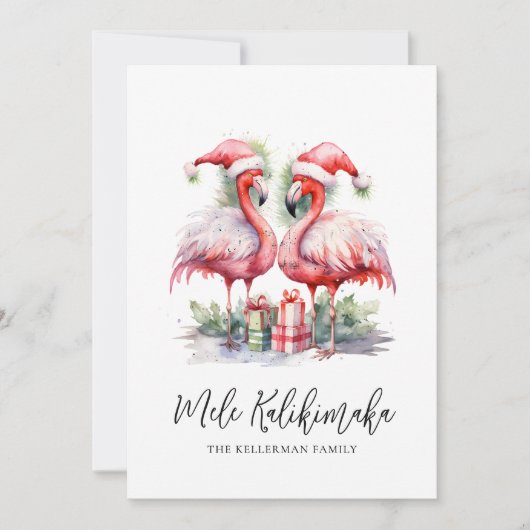 Mele Kalikimaka Kerstmis Feestdagenkaart (Voorkant)