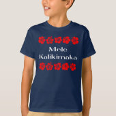 Mele Kalikimaka Kerstmis Hawaiian Aloha T-Shirt (Voorkant)