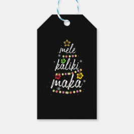 Mele kalikimaka Kerstmis Hawaiian Apparel Cadeaulabel