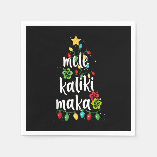 Mele kalikimaka Kerstmis Hawaiian Xmas Servet (Voorkant)