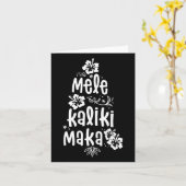 Mele Kalikimaka Kerstmis Hawaiian Xmas Vacature Kaart (Gele Bloem)
