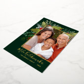 Mele Kalikimaka Kerstmis Holly Foto Folie Kaart (Gedraaid)