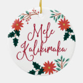 Mele Kalikimaka | Kerstmis in Hawaïti Keramisch Ornament (Achterkant)
