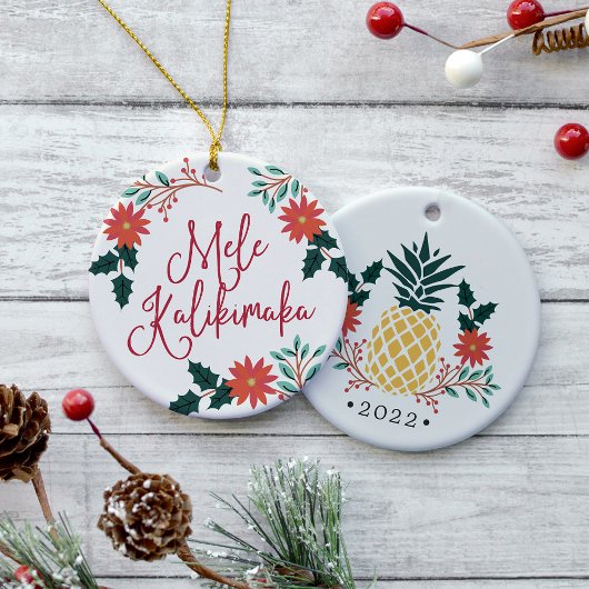 Mele Kalikimaka | Kerstmis in Hawaïti Keramisch Ornament
