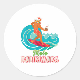 Mele Kalikimaka Kerstmis in juli Ronde Sticker