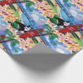 Mele Kalikimaka Kerstmis Kat in Poipu  Cadeaupapier (Hoek)