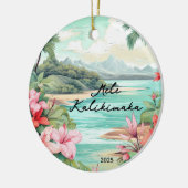 Mele kalikimaka Kerstmis Keramisch Ornament (Links)